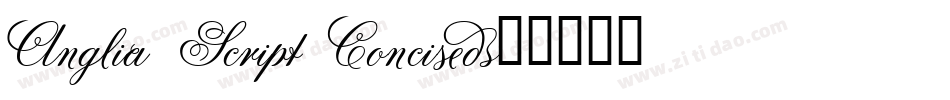 Anglia Script Concise字体转换